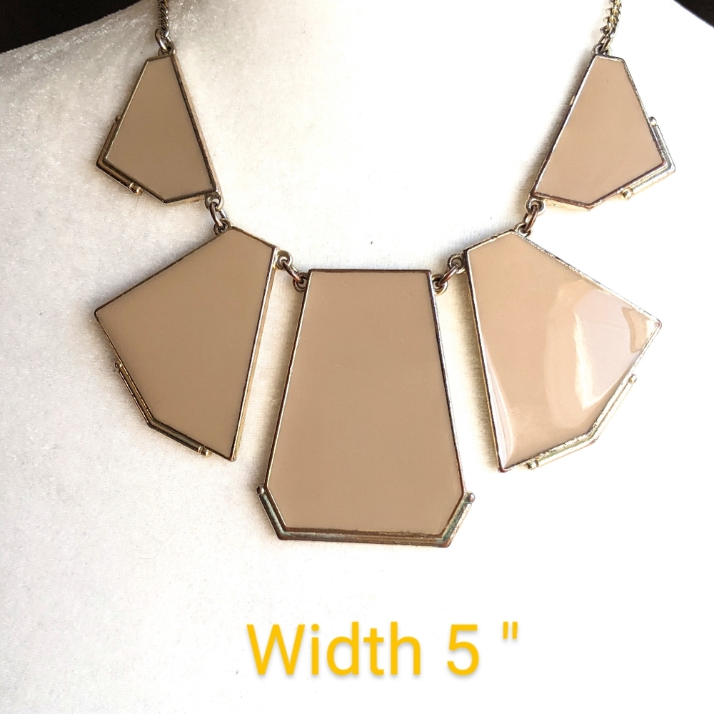 Vintage/Double Sided Triangular Statement Neck,La… - image 6